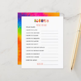 アイスクリームベビーシャワーカード用紙