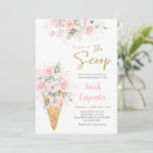 アイスクリームベビーシャワーガール招待状 招待状 (スタンド正面)