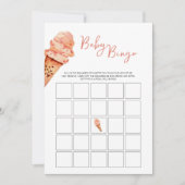 アイスクリームベビーシャワービンゴゲーム 招待状 (正面)