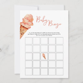 アイスクリームベビーシャワービンゴゲーム 招待状