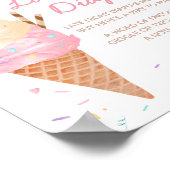 アイスクリームベビーシャワー深夜おむつ ポスター (角)