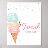 アイスクリームベビーシャワー食品 ポスター (正面)