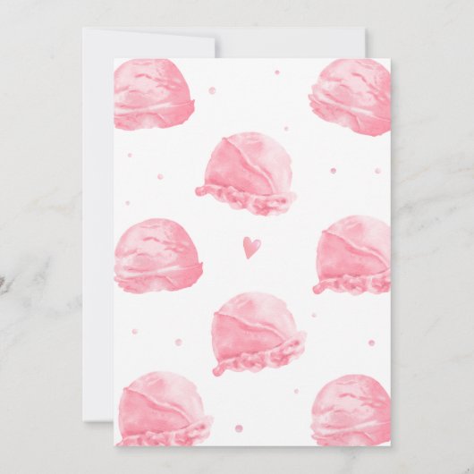 アイスクリームベビーシャワー 招待状 (裏面)