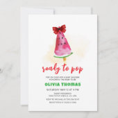 アイスクリームベビーポップ・アートのシャワー準備ポッシクル 招待状 (正面)