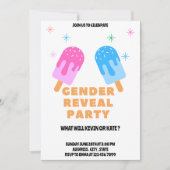 アイスクリームベビーリビールジェンダーパーティの招待状 招待状 (正面)