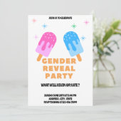 アイスクリームベビーリビールジェンダーパーティの招待状 招待状 (スタンド正面)