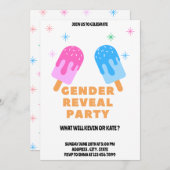 アイスクリームベビーリビールジェンダーパーティの招待状 招待状 (正面/裏面)