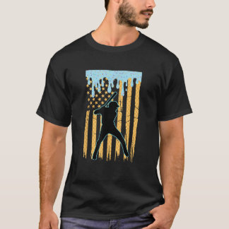 アイスクリームベースボールドリップこうもりボーイズ米国国旗4日 Tシャツ
