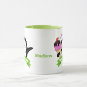 アイスクリームペンギン名前をカスタムするマグ マグカップ (中央)