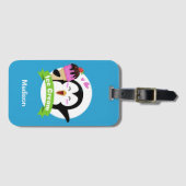 アイスクリームペンギン名前をカスタムする&カラー ラゲッジタグ (正面横)