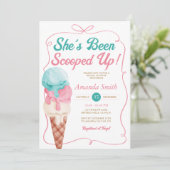 アイスクリームボウブライダルシャワー 招待状 (スタンド正面)