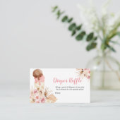 アイスクリームボホオムツラッフルベビーシャワー エンクロージャーカード (スタンド正面)