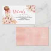 アイスクリームボホ詳細ベビーシャワー挿入カード エンクロージャーカード (正面/裏面)