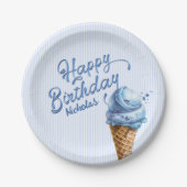 アイスクリームボーイズAny Age誕生日 ペーパープレート (正面)