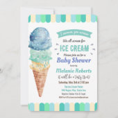 アイスクリームボーイ赤ちゃんシャワー招待状 招待状 (正面)