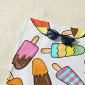 アイスクリームポップスクレスカスタム文字ビーチタオル ビーチタオル (インサイチュ)