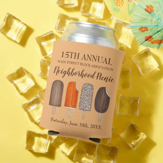 アイスクリームポップバーポプシクルクレムシクルピクニック 缶クーラー (インサイチュ 夏)