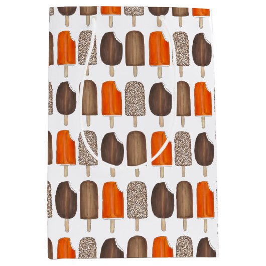 アイスクリームポップバーポプシクルクレムシクルファッジ ミディアムペーパーバッグ (正面)