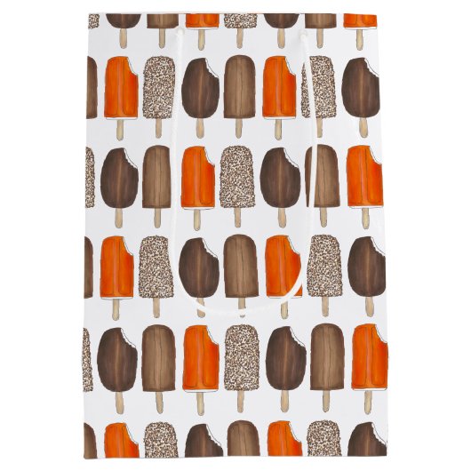 アイスクリームポップバーポプシクルクレムシクルファッジ ミディアムペーパーバッグ (裏面)