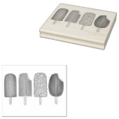 アイスクリームポップバーポプシクルクレムシクルファッジ ラバースタンプ (押印)