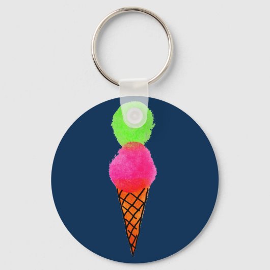 アイスクリームポップ・アートのアート キーホルダー (正面)