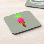 アイスクリームポップ・アートのアート コースター (左側)