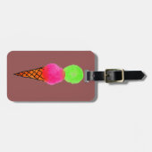 アイスクリームポップ・アートのアート ラゲッジタグ (正面横)