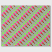 アイスクリームポップ・アートのアート ラッピングペーパー (フラット)