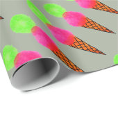 アイスクリームポップ・アートのアート ラッピングペーパー (ロールコーナー)