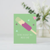 アイスクリームポップ・アートのスイーツ誕生日名葉書 ポストカード (スタンド正面)