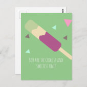 アイスクリームポップ・アートのスイーツ誕生日名葉書 ポストカード (正面/裏面)