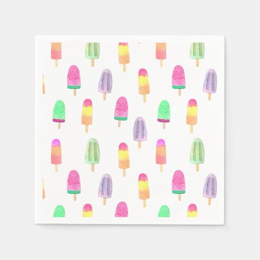 アイスクリームポピクル スタンダードカクテルナプキン (正面)