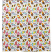 アイスクリームポピックスシャワーカーテン シャワーカーテン (正面)