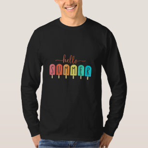 アイスクリームポプシクルアイスロリーハローサマーバケーション Tシャツ