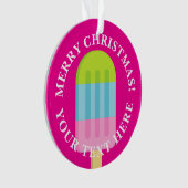 アイスクリームポプシクルクリスマスツリーオーナメントギフト オーナメント (正面)