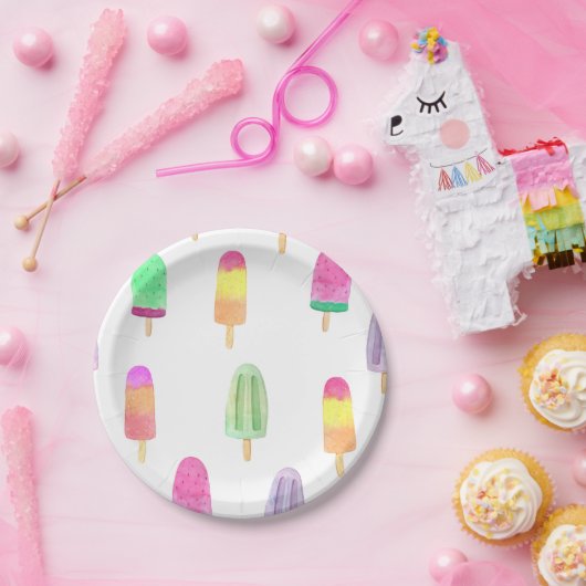 アイスクリームポプシクル紙プレート ペーパープレート (パーティー)