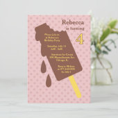 アイスクリームポプシクル誕生日パーティーの招待状 招待状 (スタンド正面)