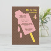 アイスクリームポプシクル誕生日パーティーの招待状 招待状 (スタンド正面)