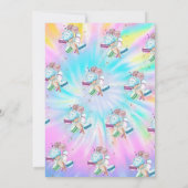 アイスクリームマカロンサマー絞り染めベビーシャワー 招待状 (裏面)