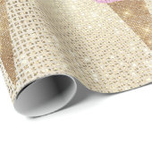 アイスクリームミントグリーンピンクアイボリーメタリックスパークリー ラッピングペーパー (ロールコーナー)