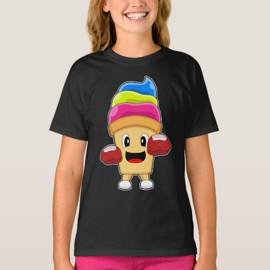 アイスクリームメーカーボクサーボクシング手袋 Tシャツ (正面)