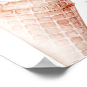 アイスクリームモダンガールバースデーパーティーへようこそ ポスター (角)