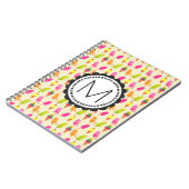 アイスクリームモノグラパーソナライズされたム ノートブック (左側)