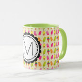 アイスクリームモノグラパーソナライズされたム マグカップ (正面右)
