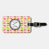 アイスクリームモノグラパーソナライズされたム ラゲッジタグ (正面横)