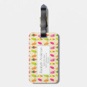 アイスクリームモノグラパーソナライズされたム ラゲッジタグ (裏面縦)