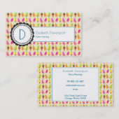 アイスクリームモノグラパーソナライズされたム 名刺 (正面/裏面)