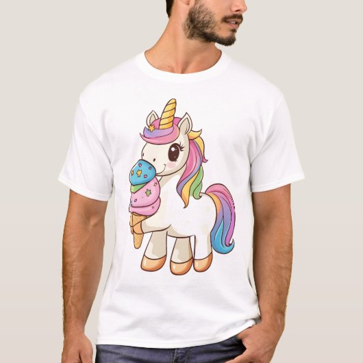 アイスクリームユニコーンの喜び (1) Tシャツ (正面)
