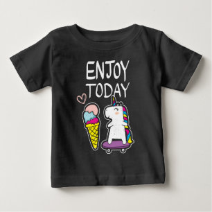 アイスクリームユニコーンベビー ベビーTシャツ