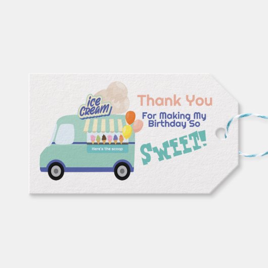 アイスクリームユースクリーム誕生日 ギフトタグ (正面(横))